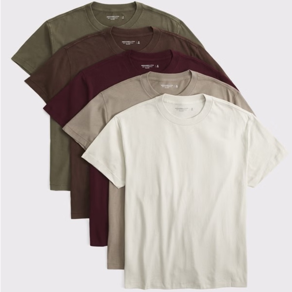 Abercrombie & Fitch Short Sleeve Tees - Green, Brown, Tan, Gray, and Beige
